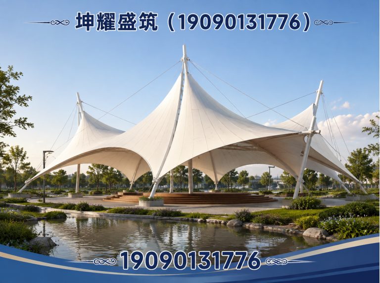 尉犁县膜结构停车棚展示图